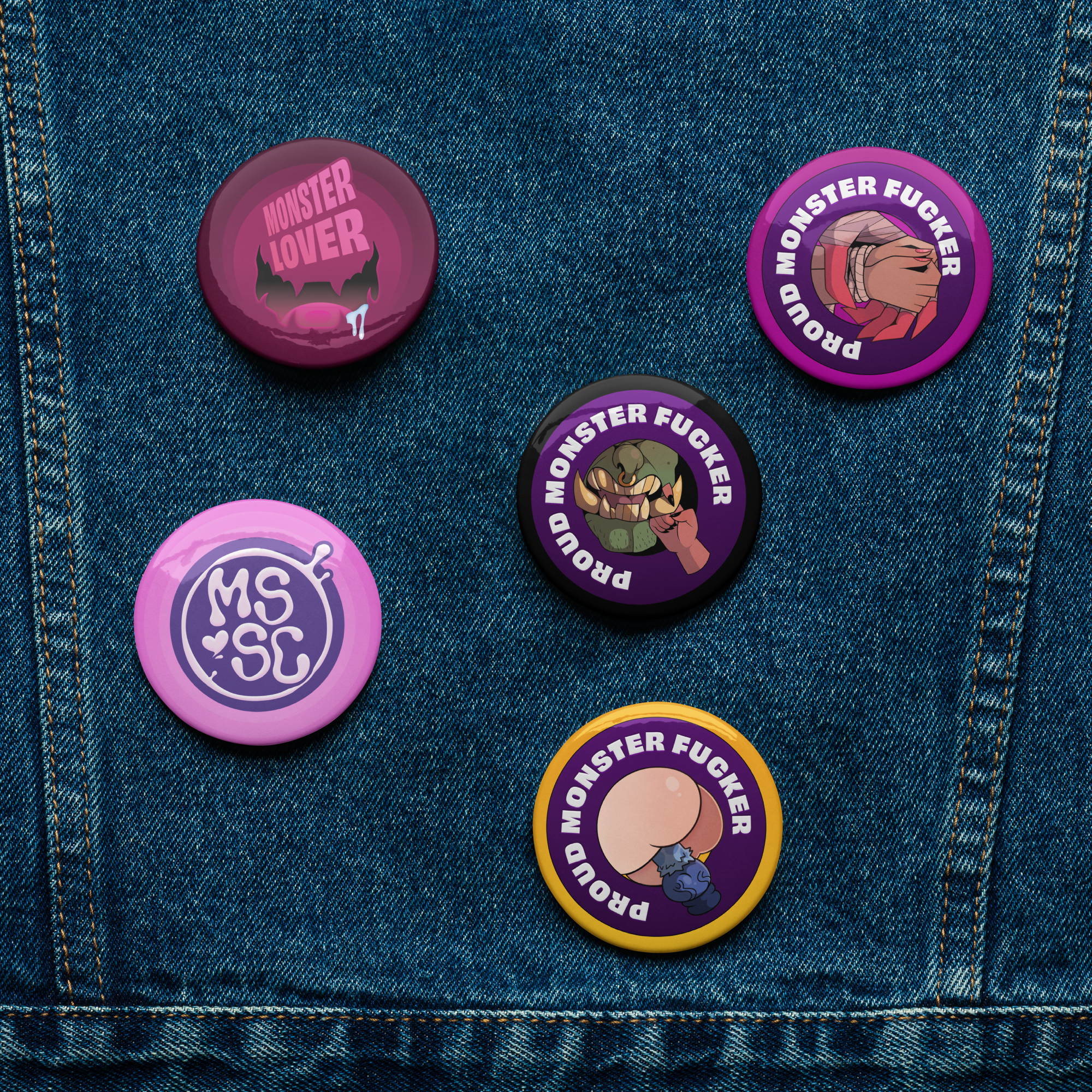 Proud Monster Fucker Pin Set – Image #4