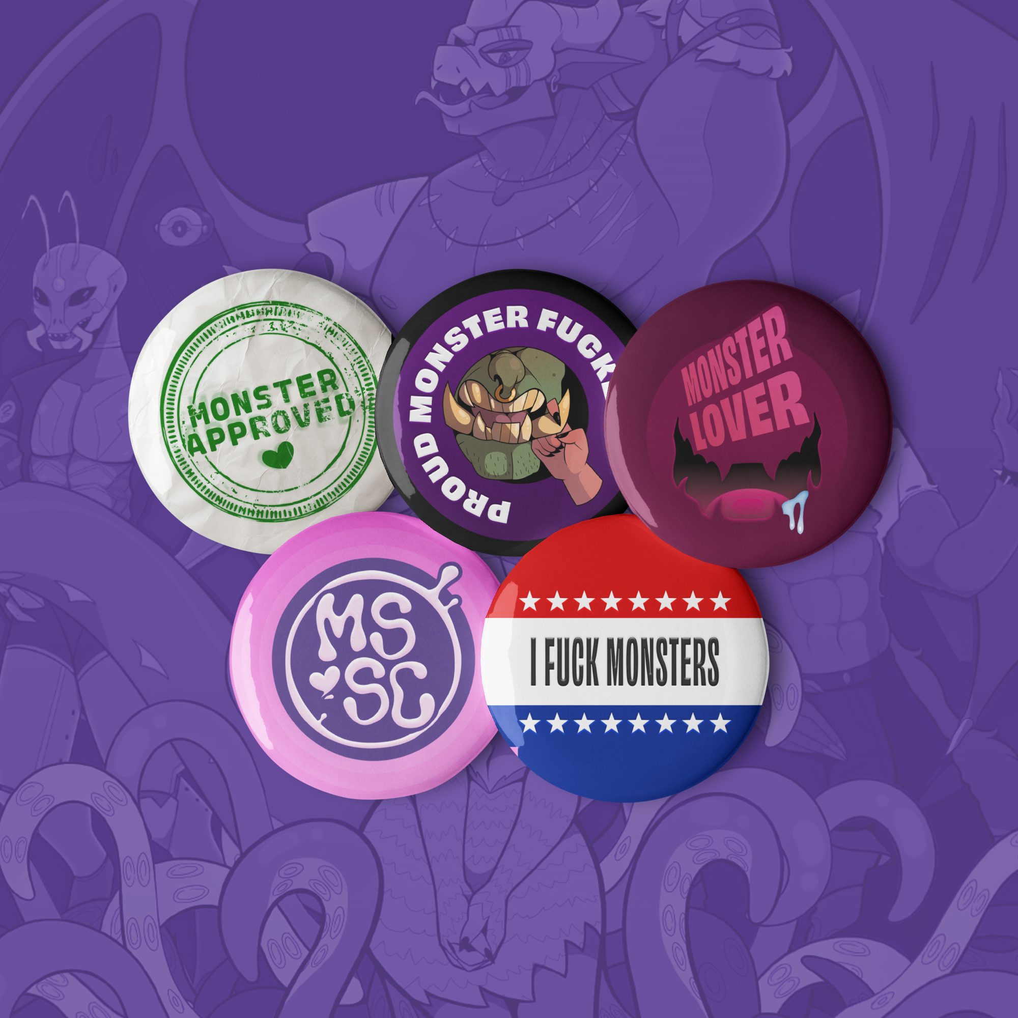 Monster Romance Pin Sets